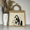 Sac en coton & en jute - Illustration personnalisée