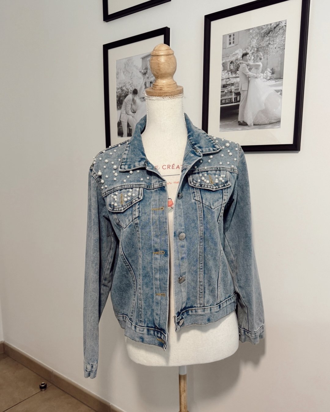 Veste en jean personnalisée mariage – Image 3