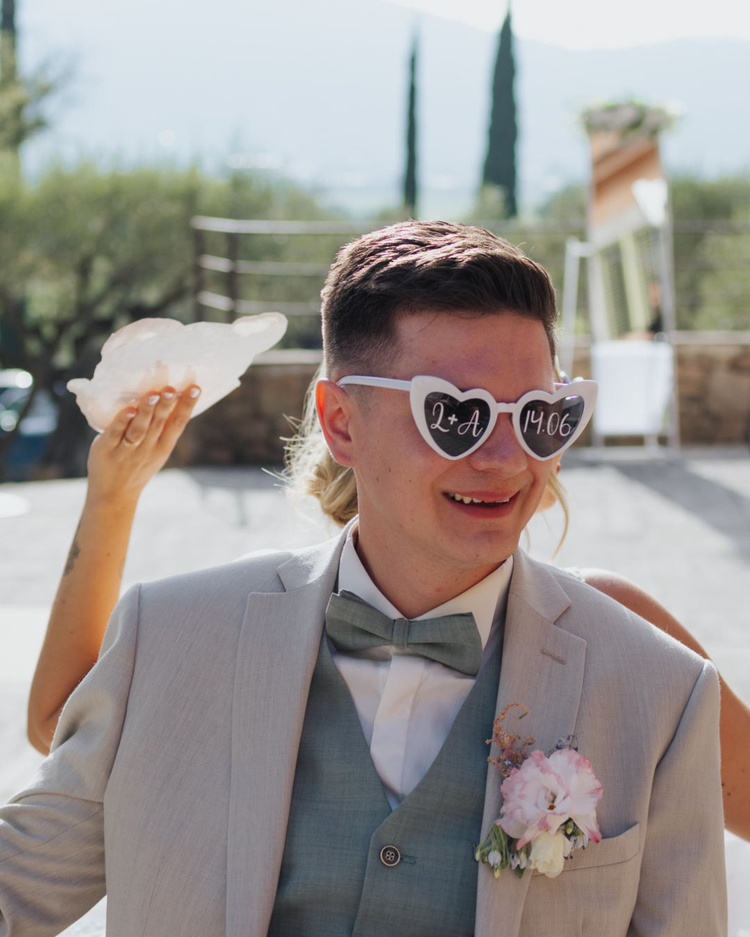 Lunettes cœur personnalisées mariage – Image 4