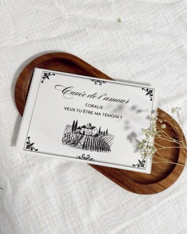 Étiquette bouteille demande témoin