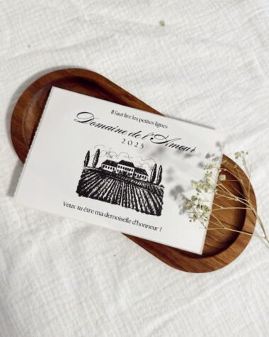 Étiquette bouteille demande demoiselle d'honneur