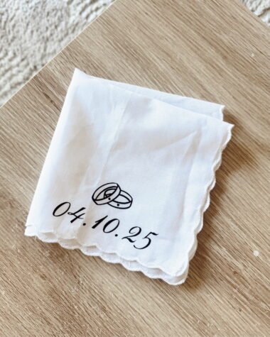 Mouchoir en tissu personnalisé mariage