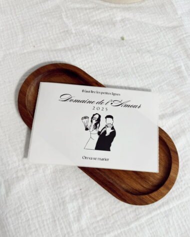 Étiquette bouteille annonce mariage