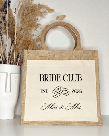 Sac jute & coton Bride Club