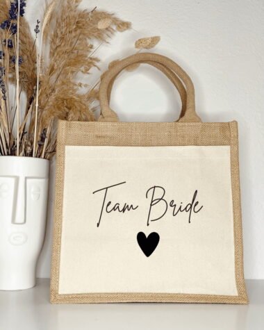 Sac jute & coton Team Bride