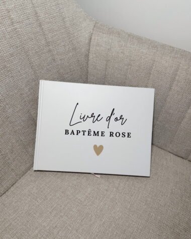 Livre d’or baptême personnalisé avec prénom
