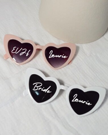 Lunettes cœur EVJF personnalisées