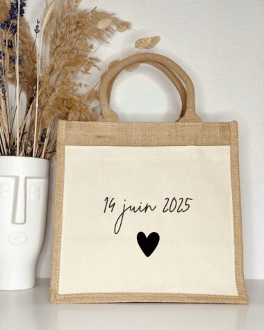 Sac jute & coton date