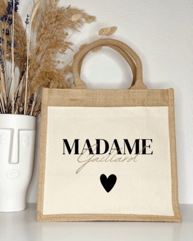 Sac jute & coton Madame
