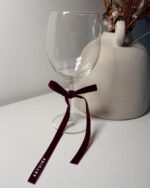 Ruban velours pour verres personnalisé